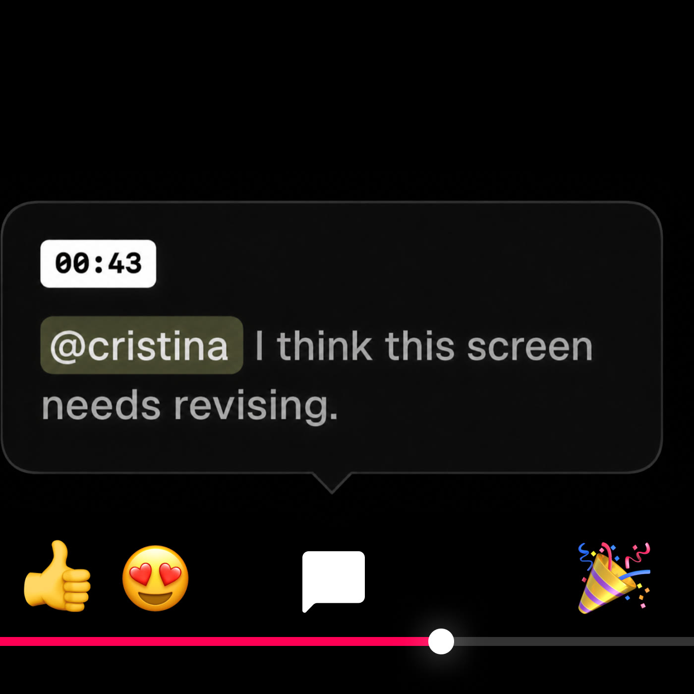 Supercut video with time-stamped comments and reactions