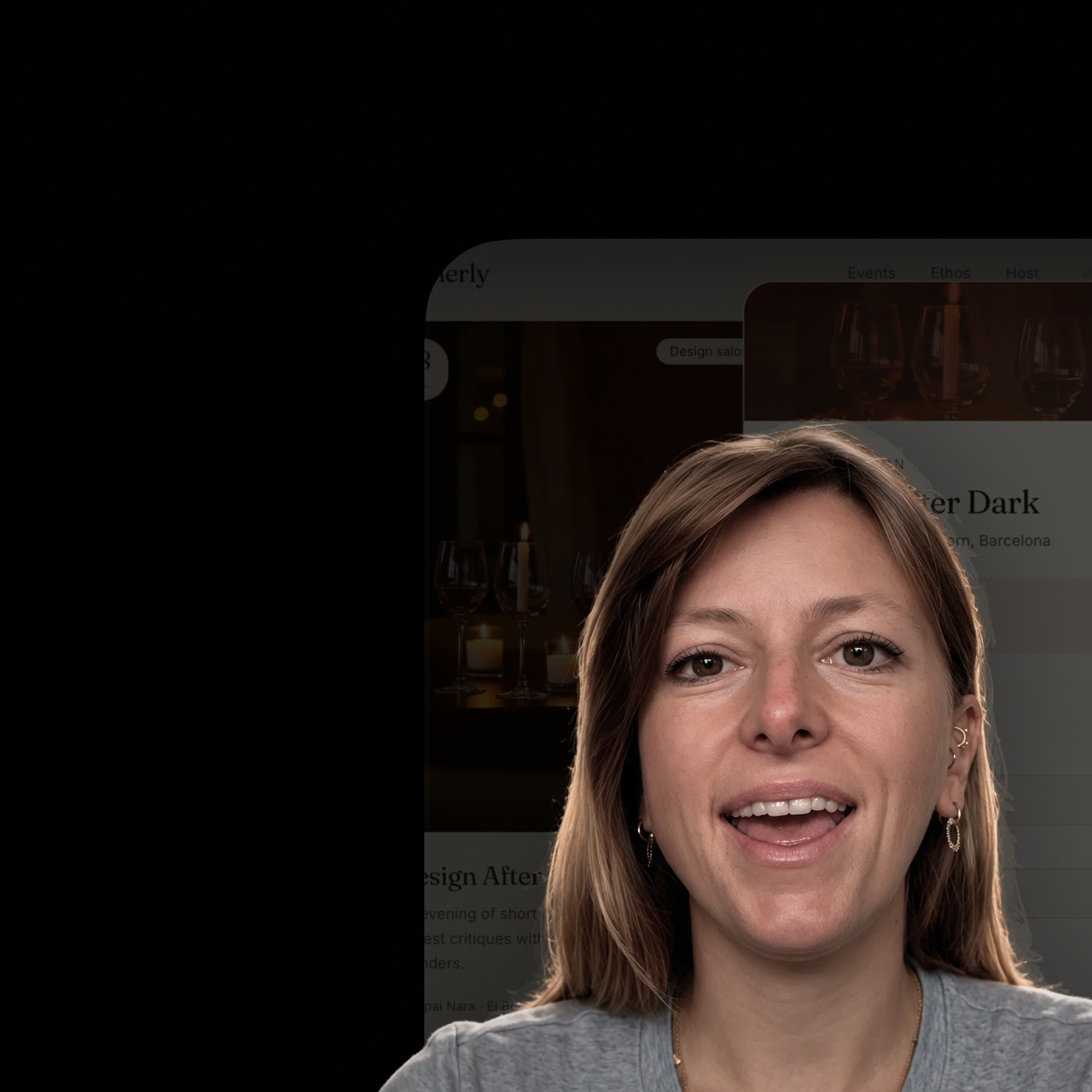 A presenter showing a booking error on screen and camera in Supercut
