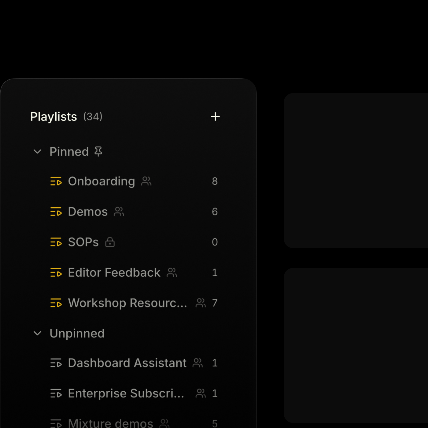 An SOP playlist in the Supercut library