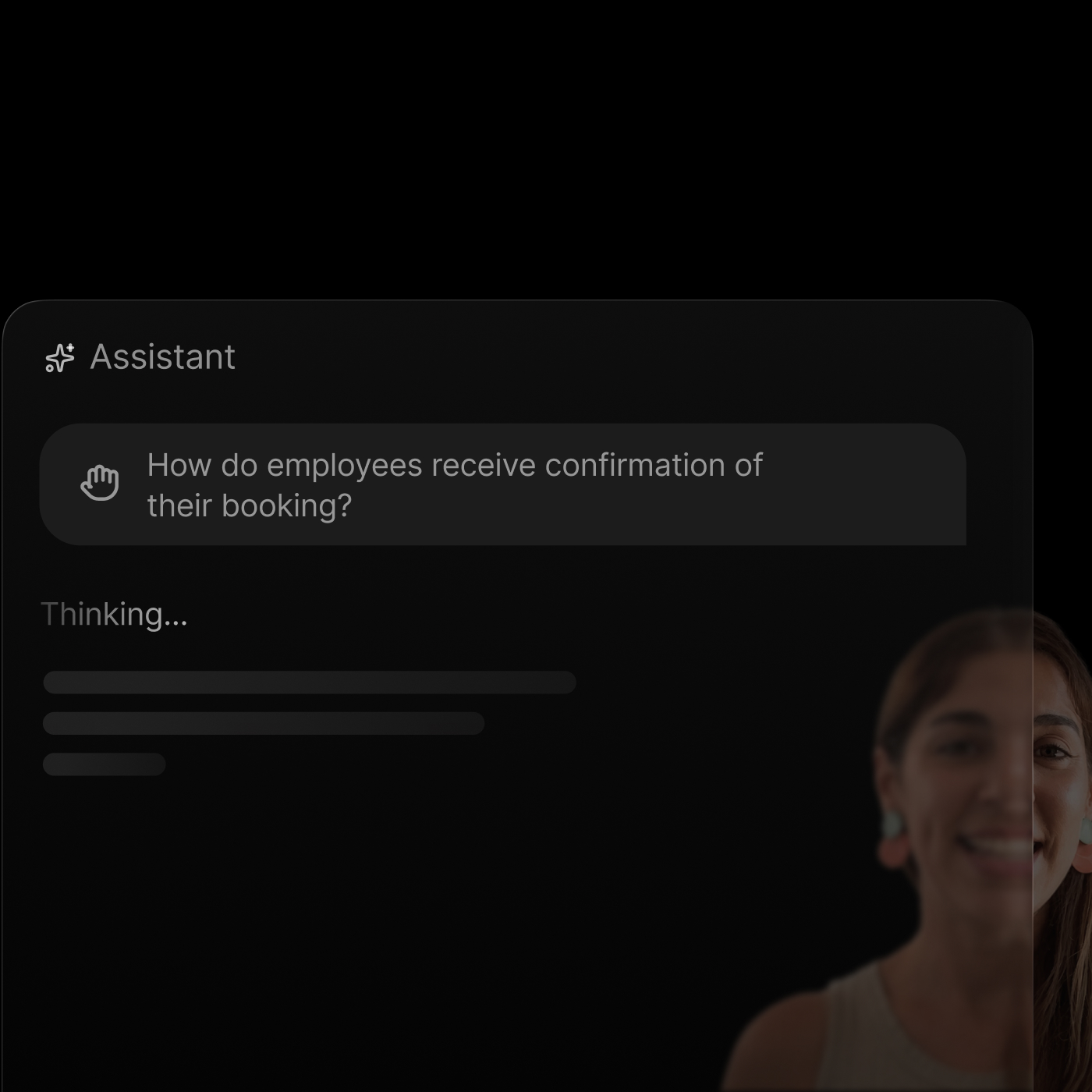 Customer asking the AI assistant for help on a Supercut support recording